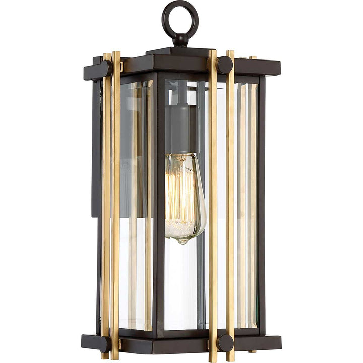Norlys Goldenrod 1 Light Medium Wall Lantern QZ-GOLDENROD2-M Western Bronze