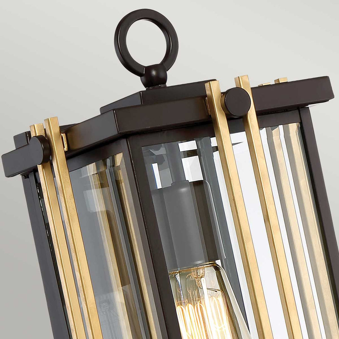 Norlys Goldenrod 1 Light Medium Wall Lantern QZ-GOLDENROD2-M Western Bronze