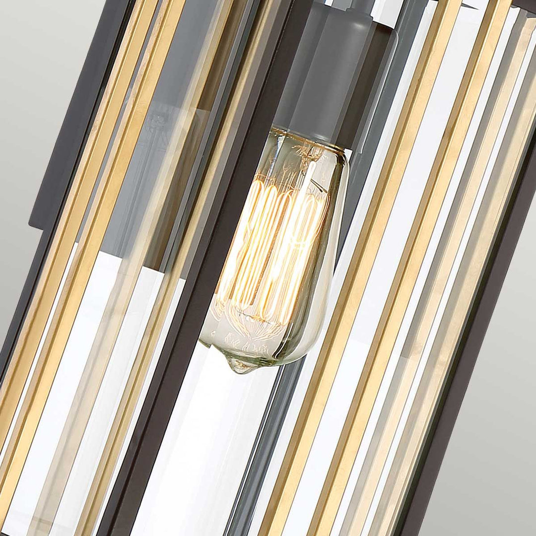 Norlys Goldenrod 1 Light Medium Wall Lantern QZ-GOLDENROD2-M Western Bronze