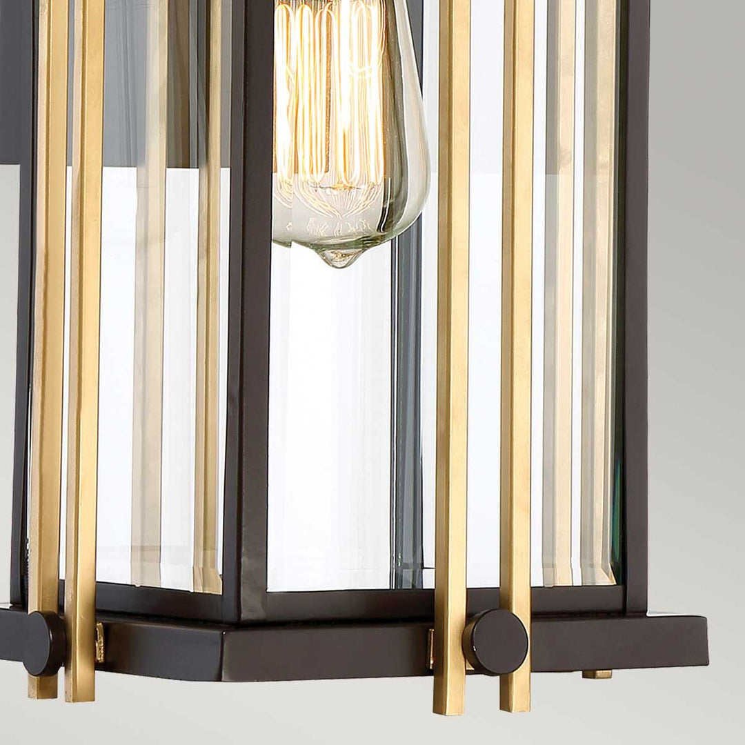 Norlys Goldenrod 1 Light Medium Wall Lantern QZ-GOLDENROD2-M Western Bronze