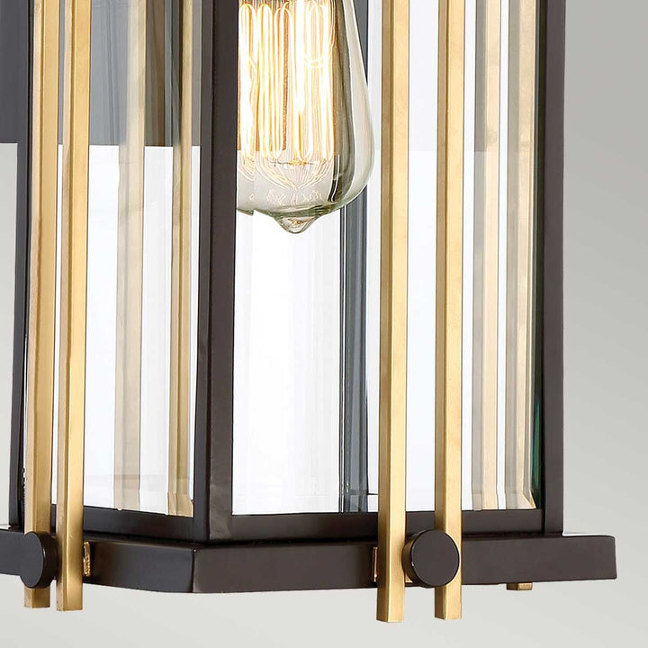 Norlys Goldenrod 1 Light Medium Wall Lantern QZ-GOLDENROD2-M Western Bronze