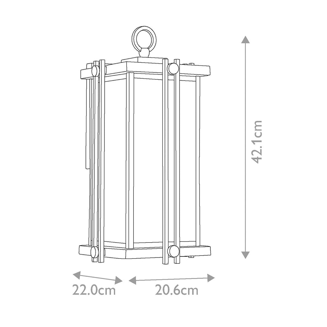 Norlys Goldenrod 1 Light Medium Wall Lantern QZ-GOLDENROD2-M Western Bronze
