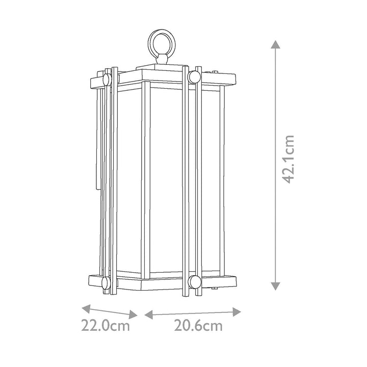 Norlys Goldenrod 1 Light Medium Wall Lantern QZ-GOLDENROD2-M Western Bronze