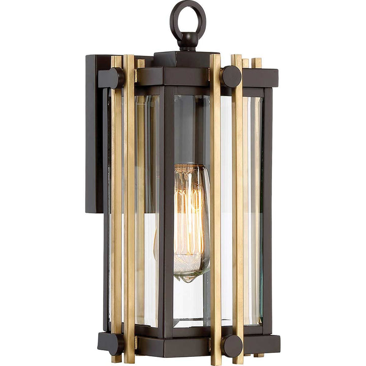 Norlys Goldenrod 1 Light Small Wall Lantern QZ-GOLDENROD2-S Western Bronze