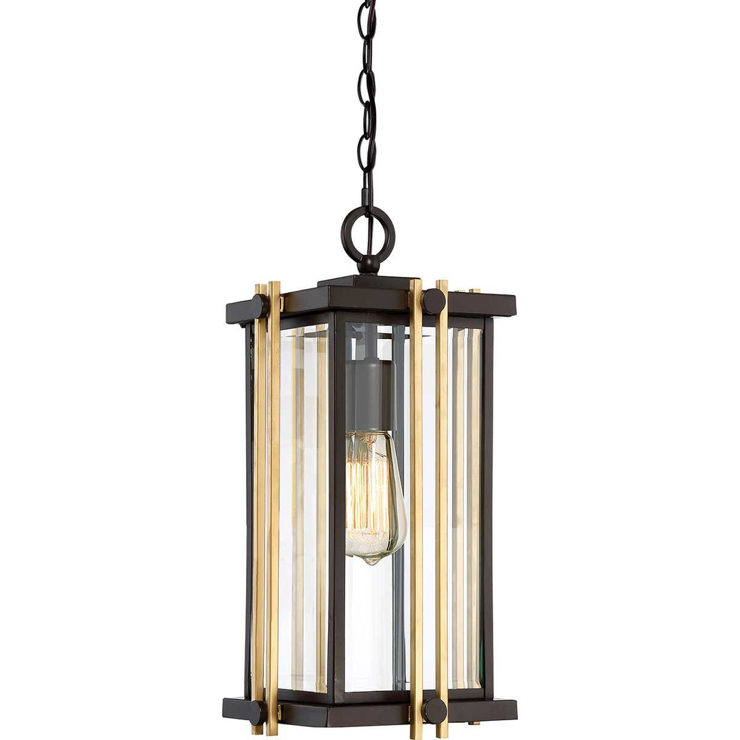 Norlys Goldenrod 1 Light Medium Chain Lantern QZ-GOLDENROD8-M Western Bronze