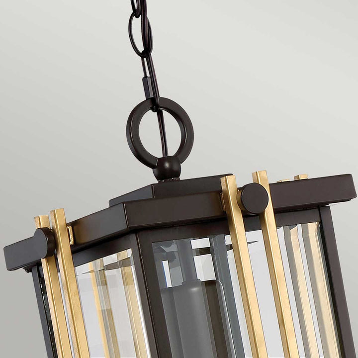 Norlys Goldenrod 1 Light Medium Chain Lantern QZ-GOLDENROD8-M Western Bronze