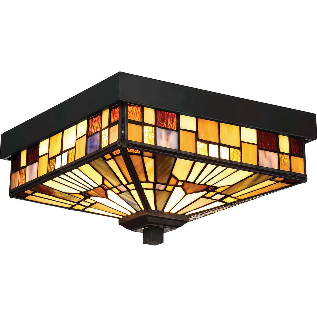 Norlys Inglenook 2 Light Outdoor Flush QZ-INGLENOOK-F Valiant Bronze