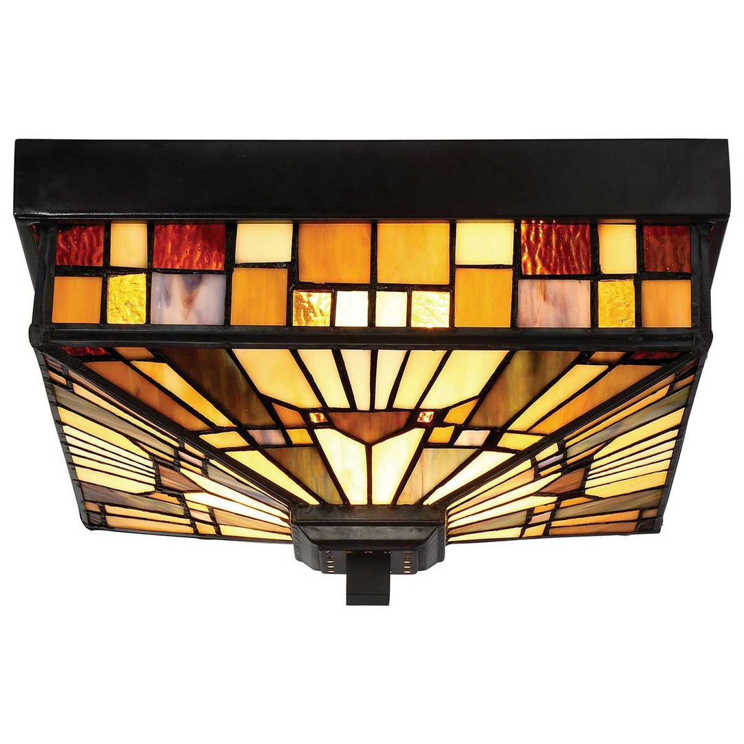 Norlys Inglenook 2 Light Outdoor Flush QZ-INGLENOOK-F Valiant Bronze