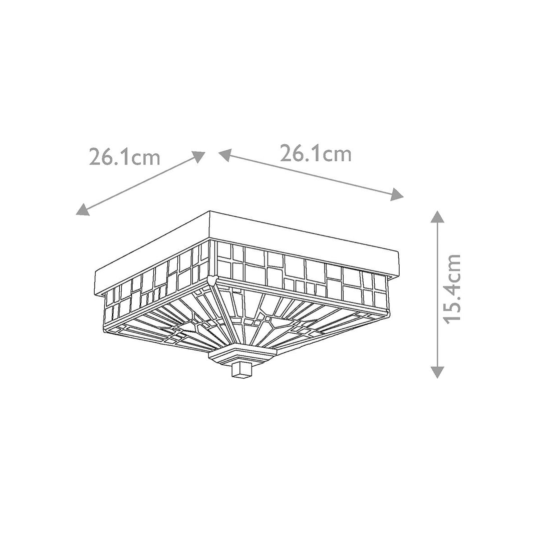 Norlys Inglenook 2 Light Outdoor Flush QZ-INGLENOOK-F Valiant Bronze