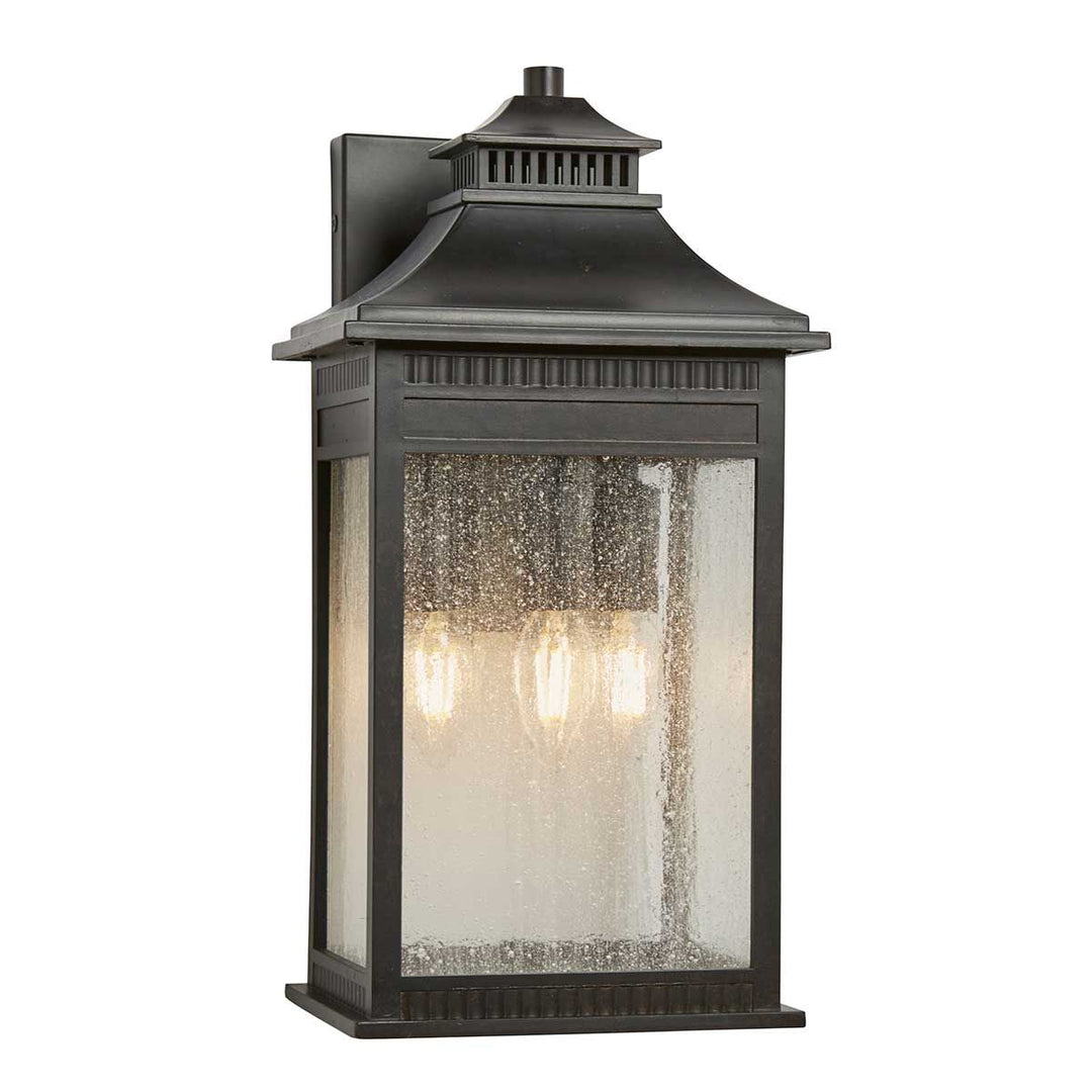 Norlys Livingston 3 Light Large Wall Lantern QZ-LIVINGSTON2-L Imperial Bronze