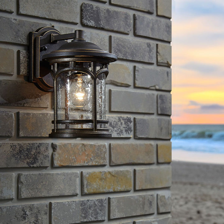 Norlys Marblehead 1 Light Medium Wall Lantern QZ-MARBLEHEAD2-M Palladian Bronze