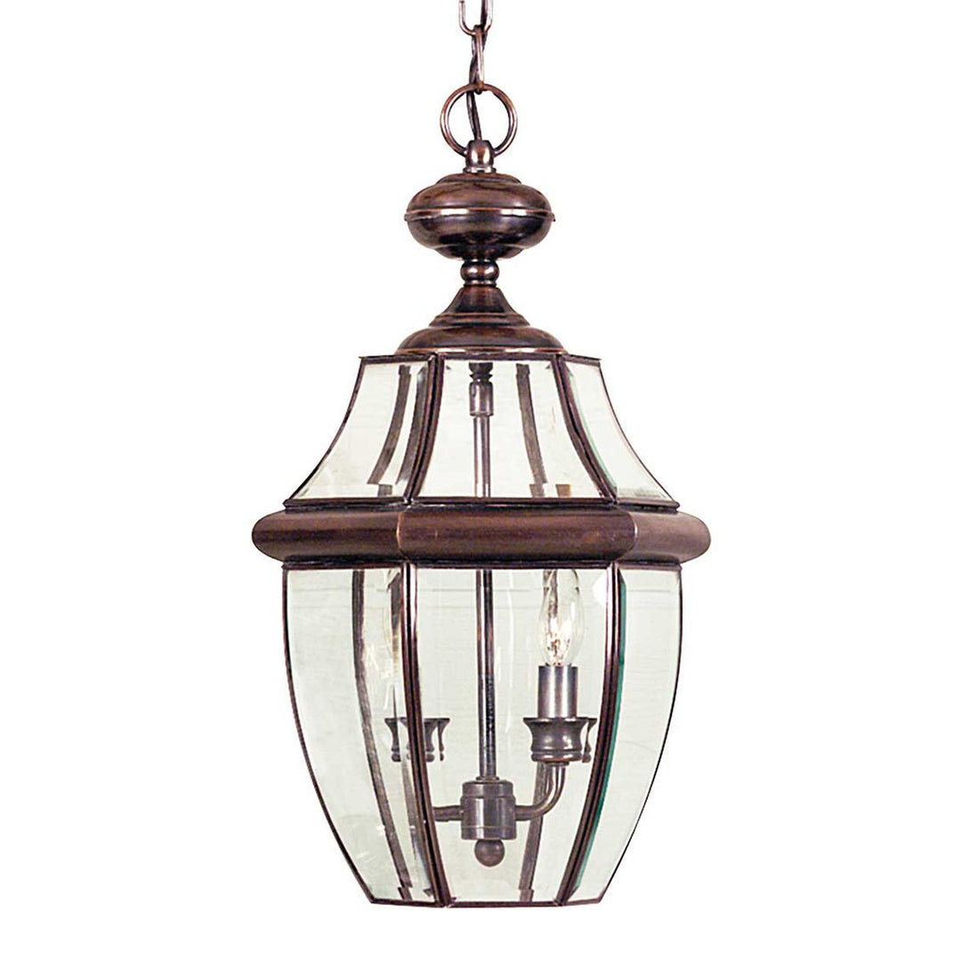 Norlys Newbury 2 Light Large Chain Lantern QZ-NEWBURY8-L-AC Lacquered Aged Copper