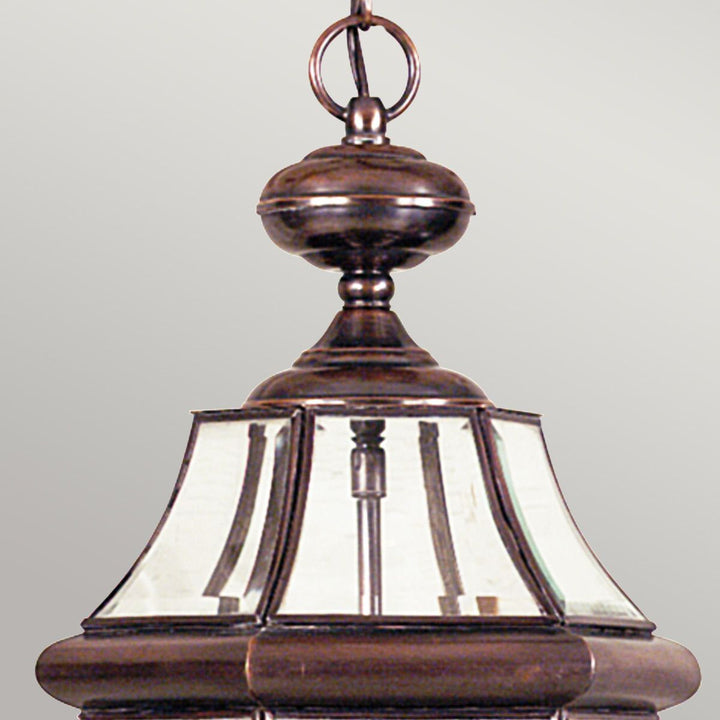 Norlys Newbury 2 Light Large Chain Lantern QZ-NEWBURY8-L-AC Lacquered Aged Copper