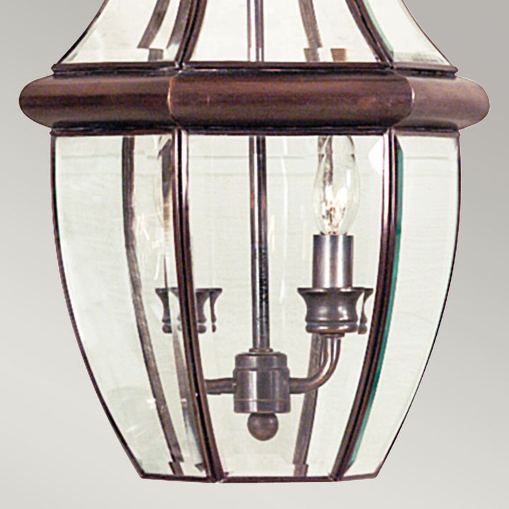 Norlys Newbury 2 Light Large Chain Lantern QZ-NEWBURY8-L-AC Lacquered Aged Copper