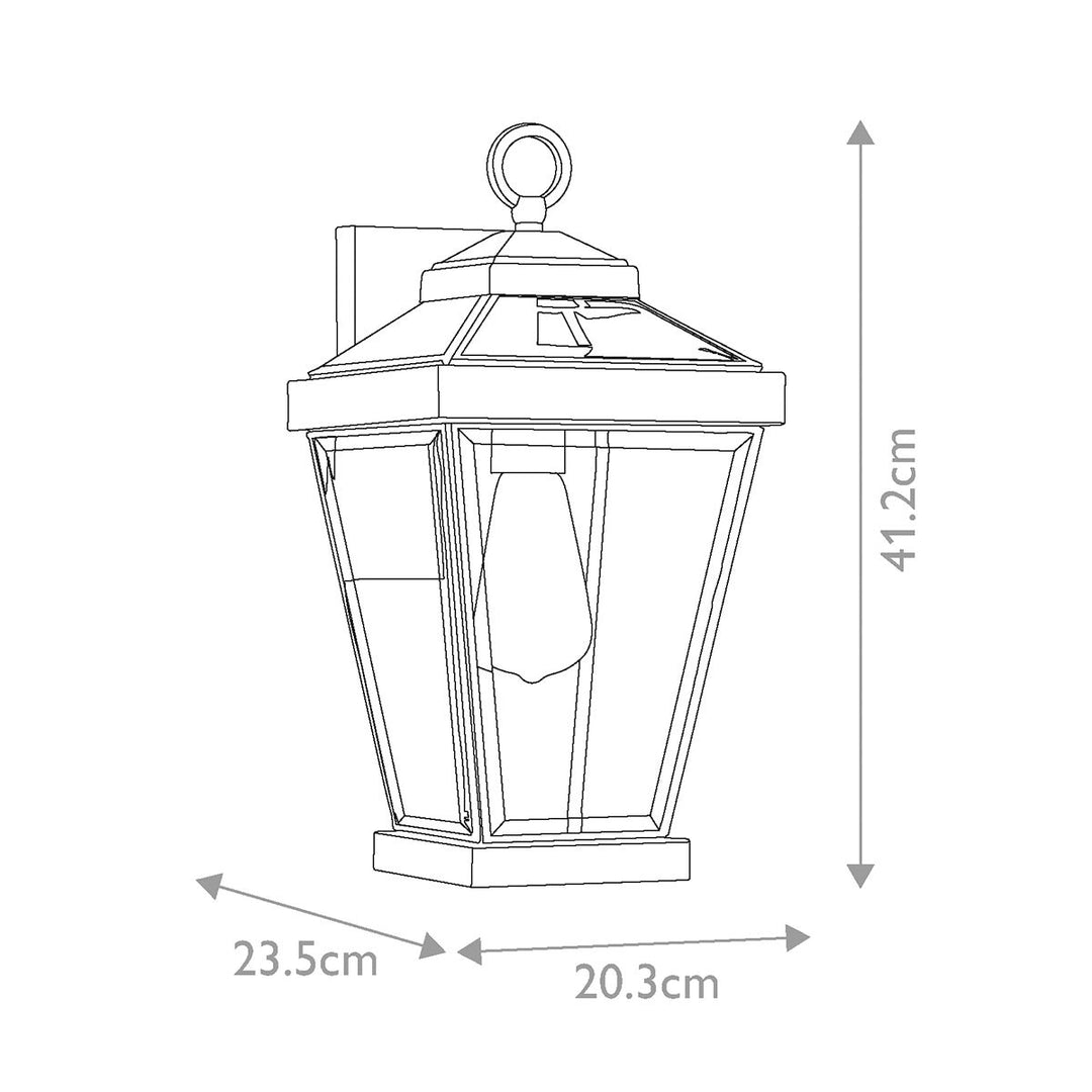 Norlys Ravine Medium Wall Lantern QZ-RAVINE2-M Western Bronze