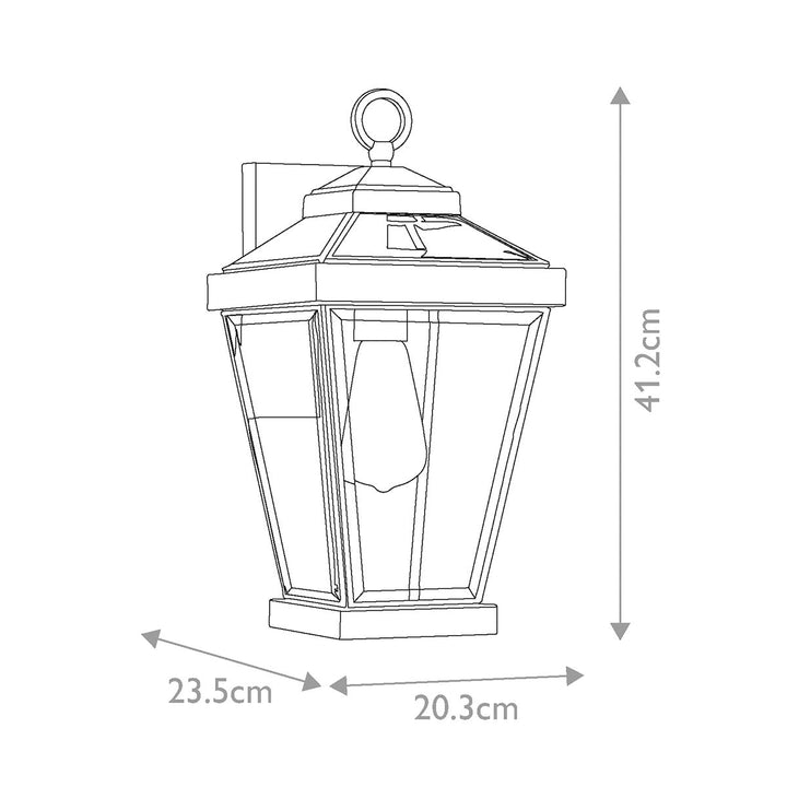 Norlys Ravine Medium Wall Lantern QZ-RAVINE2-M Western Bronze