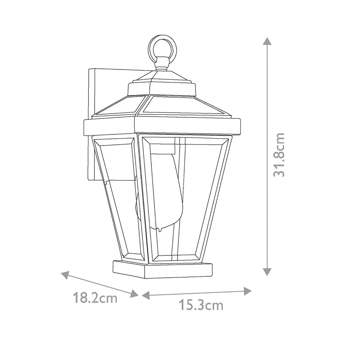 Norlys Ravine Small Wall Lantern QZ-RAVINE2-S Western Bronze