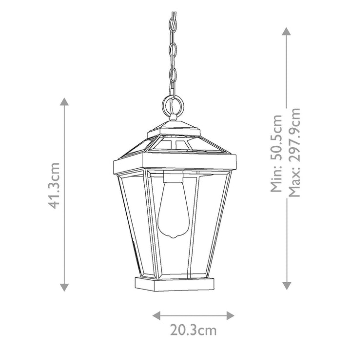 Norlys Ravine Medium Chain Lantern QZ-RAVINE8-M Western Bronze