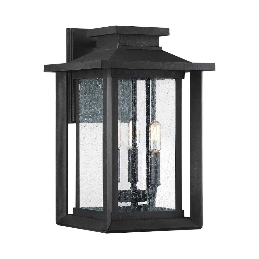 Norlys Wakefield 3 Wall Lantern - Large QZ-WAKEFIELD-L-TBK Earth Black