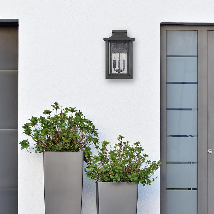 Norlys Wakefield 3 Wall Lantern - Large QZ-WAKEFIELD-L-TBK Earth Black