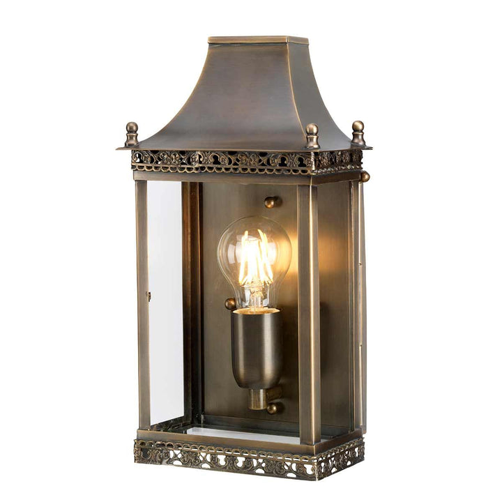Norlys Regents Park 1 Light Wall Lantern - Brass REGENTS-PARK-BR Aged Brass