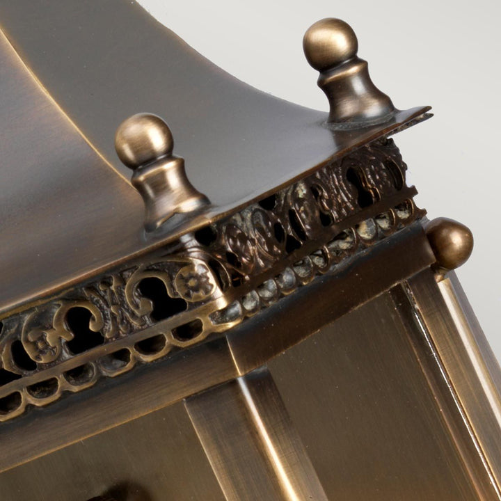 Norlys Regents Park 1 Light Wall Lantern - Brass REGENTS-PARK-BR Aged Brass
