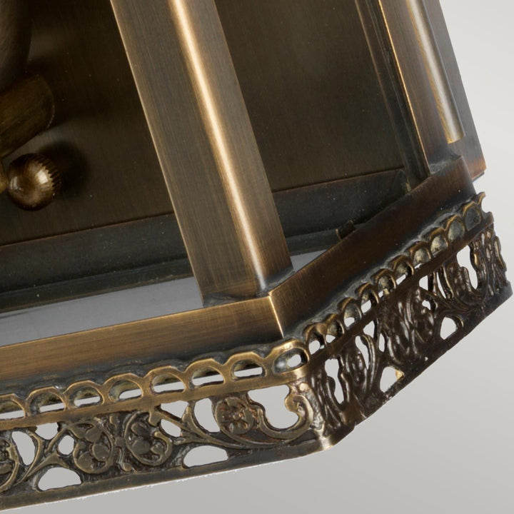 Norlys Regents Park 1 Light Wall Lantern - Brass REGENTS-PARK-BR Aged Brass