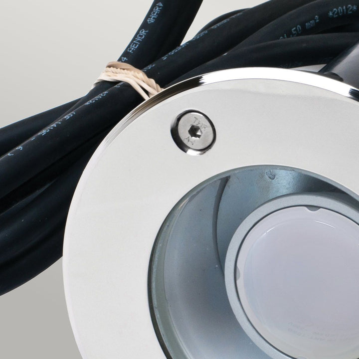 Elstead Lighting Rena Round 1 Light Inground Light Stainless Steel    RENA-ROUND-SS Stainless Steel