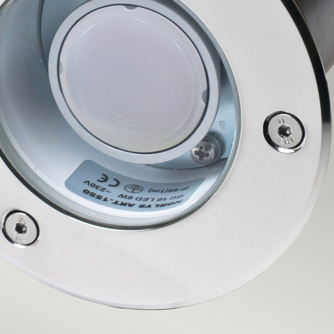 Elstead Lighting Rena Round 1 Light Inground Light Stainless Steel    RENA-ROUND-SS Stainless Steel