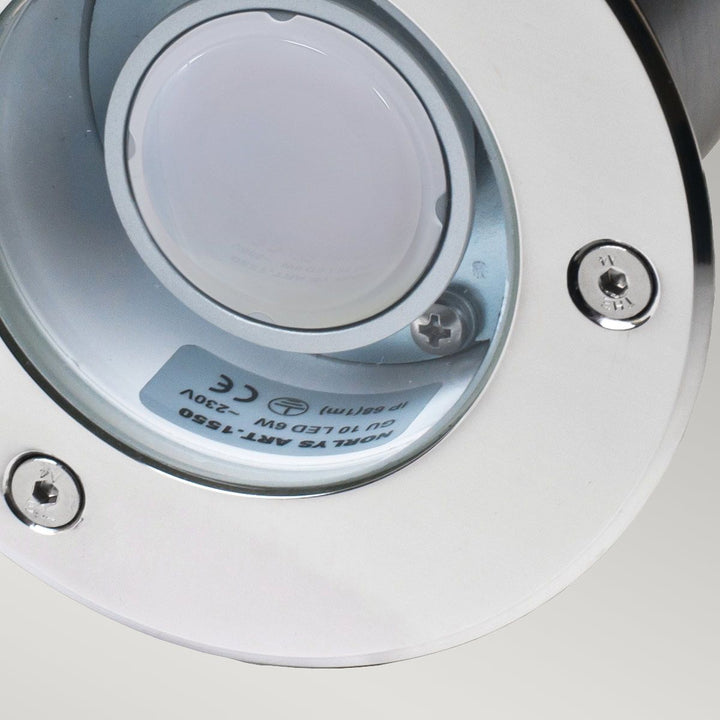 Elstead Lighting Rena Round 1 Light Inground Light Stainless Steel    RENA-ROUND-SS Stainless Steel