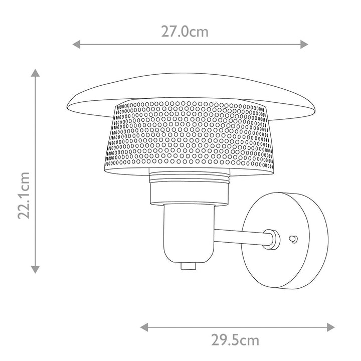 Norlys Saturne 1 Light Wall Lantern SATURNE Grey