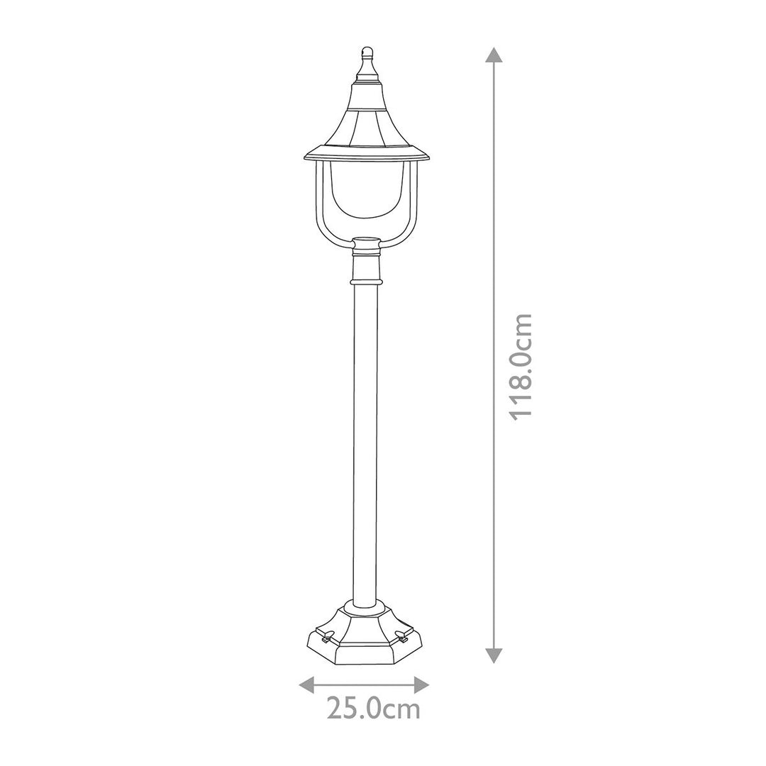 Norlys Shannon 1 Light Pillar  SHANNON-PILLAR Black