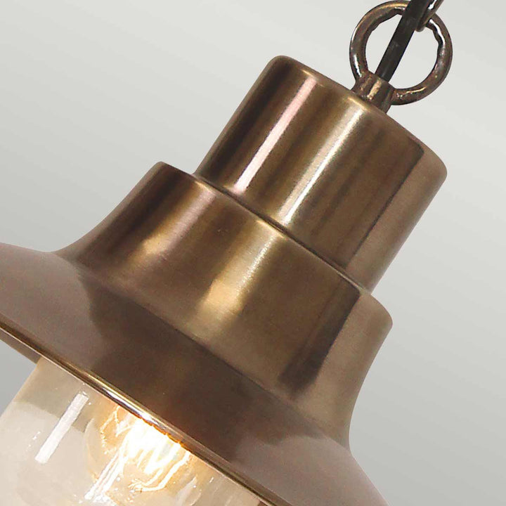 Norlys Sheldon 1 Light Chain Lantern SHELDON-CH-BR Aged Brass