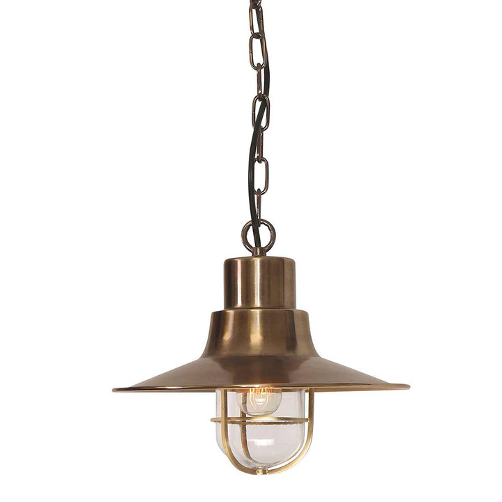 Norlys Sheldon 1 Light Chain Lantern SHELDON-CH-BR Aged Brass