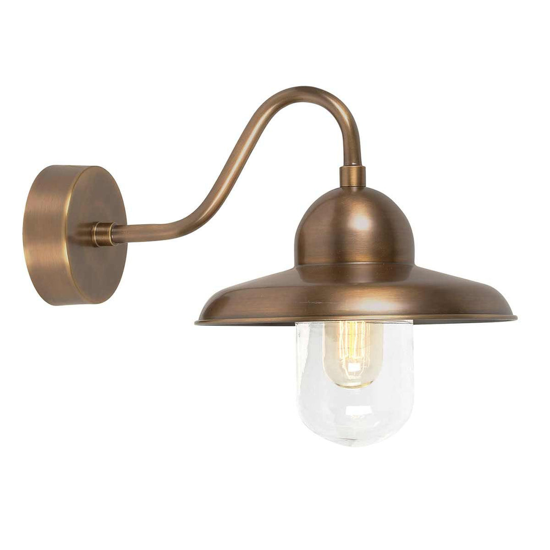 Norlys Somerton 1 Light Wall Lantern SOMERTON-BR Aged Brass