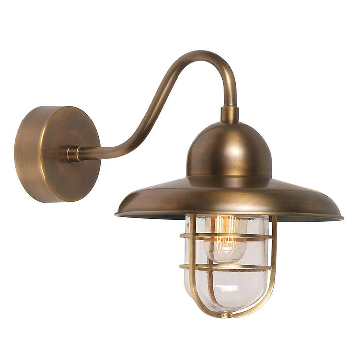 Norlys Somerton 1 Light Wall Lantern SOMERTON-BR Aged Brass