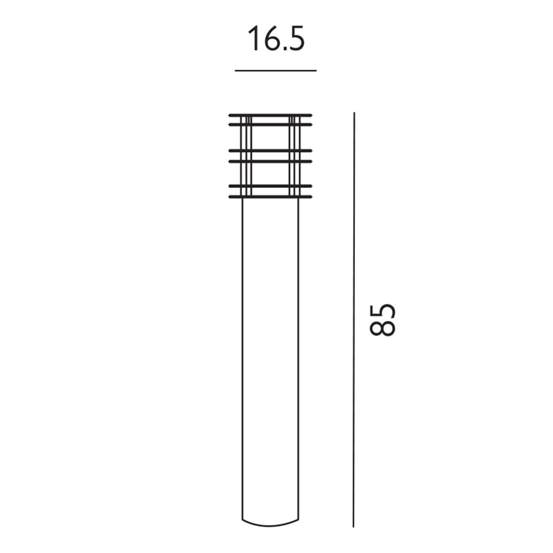 Elstead Lighting Stockholm Large Bollard Galvanised       ST-BOL-L-E27-GAL Galvanised