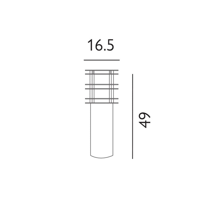 Elstead Lighting Stockholm Medium Bollard Galvanised       ST-BOL-M-E27-GAL Galvanised