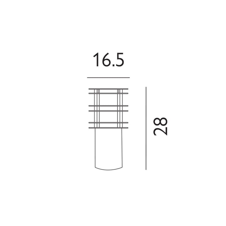 Elstead Lighting Stockholm Small Bollard Galvanised       ST-BOL-S-E27-GAL Galvanised