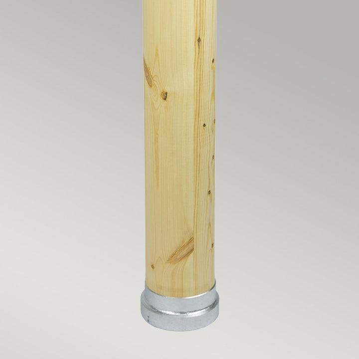 Elstead Lighting Stockholm Large Bollard Natural Wood & Galvanised    ST-BOLNW-L-E27-G Galvanised