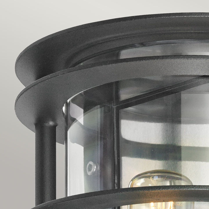 Elstead Lighting Stockholm 1 Light Flush Light - Black With Clear Glass ST-FLU-E27-BLK-C Black