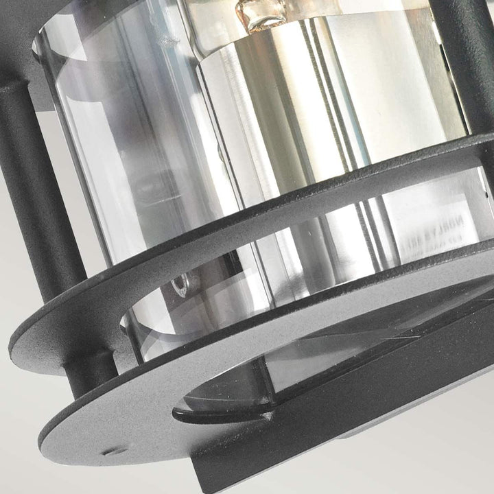 Elstead Lighting Stockholm 1 Light Flush Light - Black With Clear Glass ST-FLU-E27-BLK-C Black