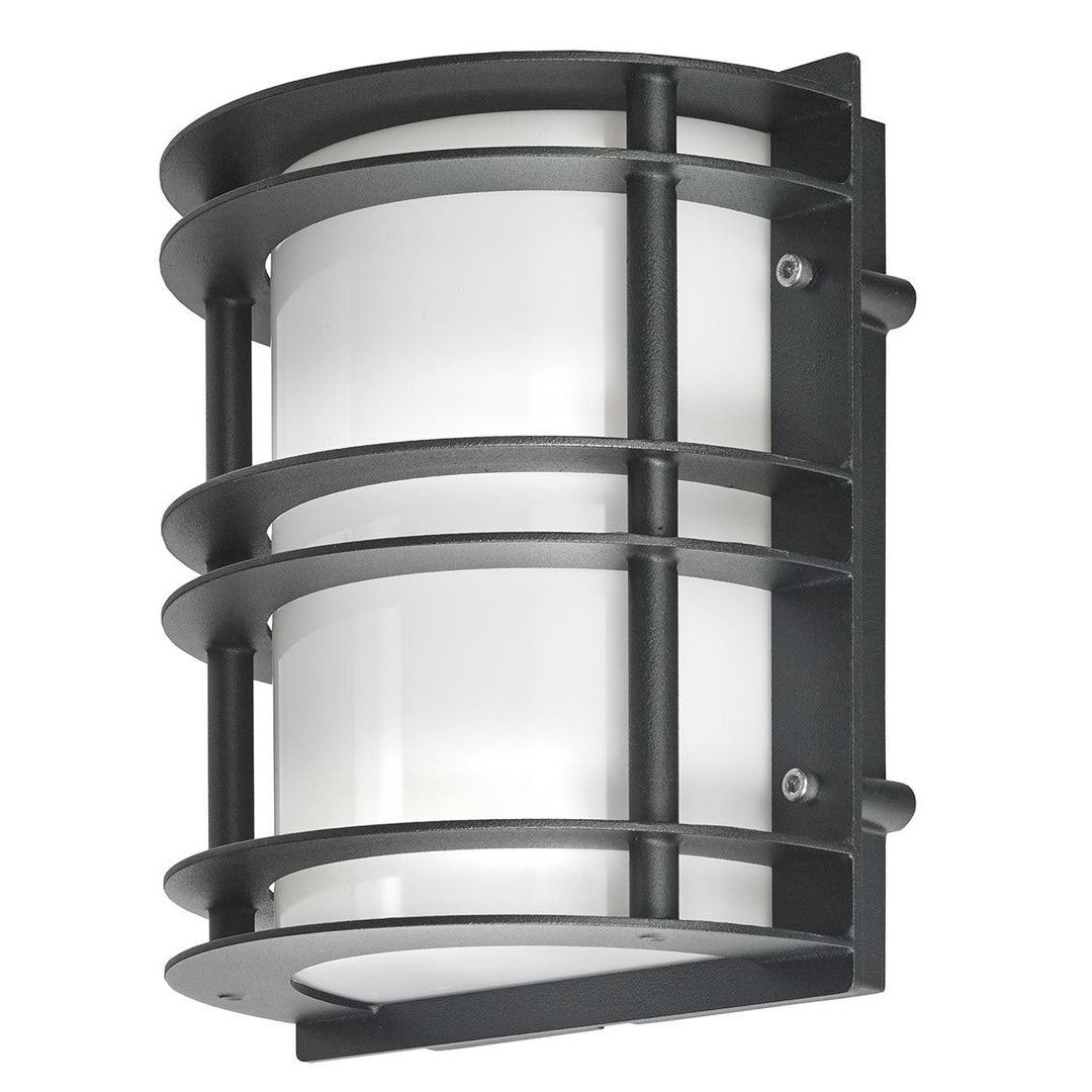 Elstead Lighting Stockholm 1 Light Flush Light - Black With Opal Glass ST-FLU-E27-BLK-O Black