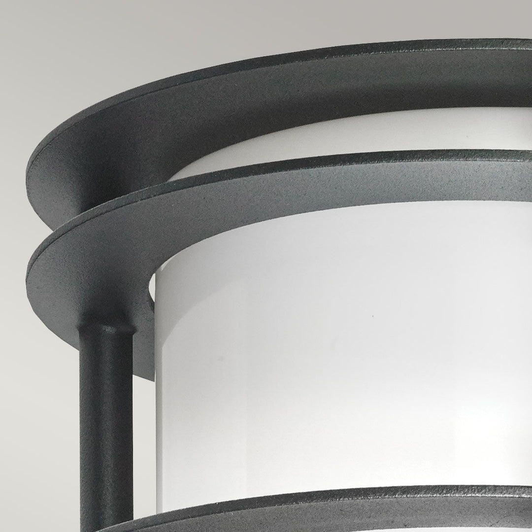 Elstead Lighting Stockholm 1 Light Flush Light - Black With Opal Glass ST-FLU-E27-BLK-O Black