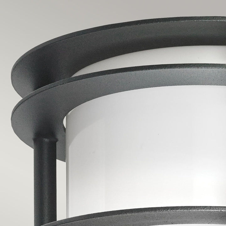 Elstead Lighting Stockholm 1 Light Flush Light - Black With Opal Glass ST-FLU-E27-BLK-O Black