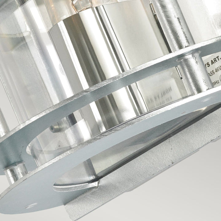 Elstead Lighting Stockholm 1 Light Flush Light - Galvanised With Clear Glass ST-FLU-E27-GAL-C Galvanised
