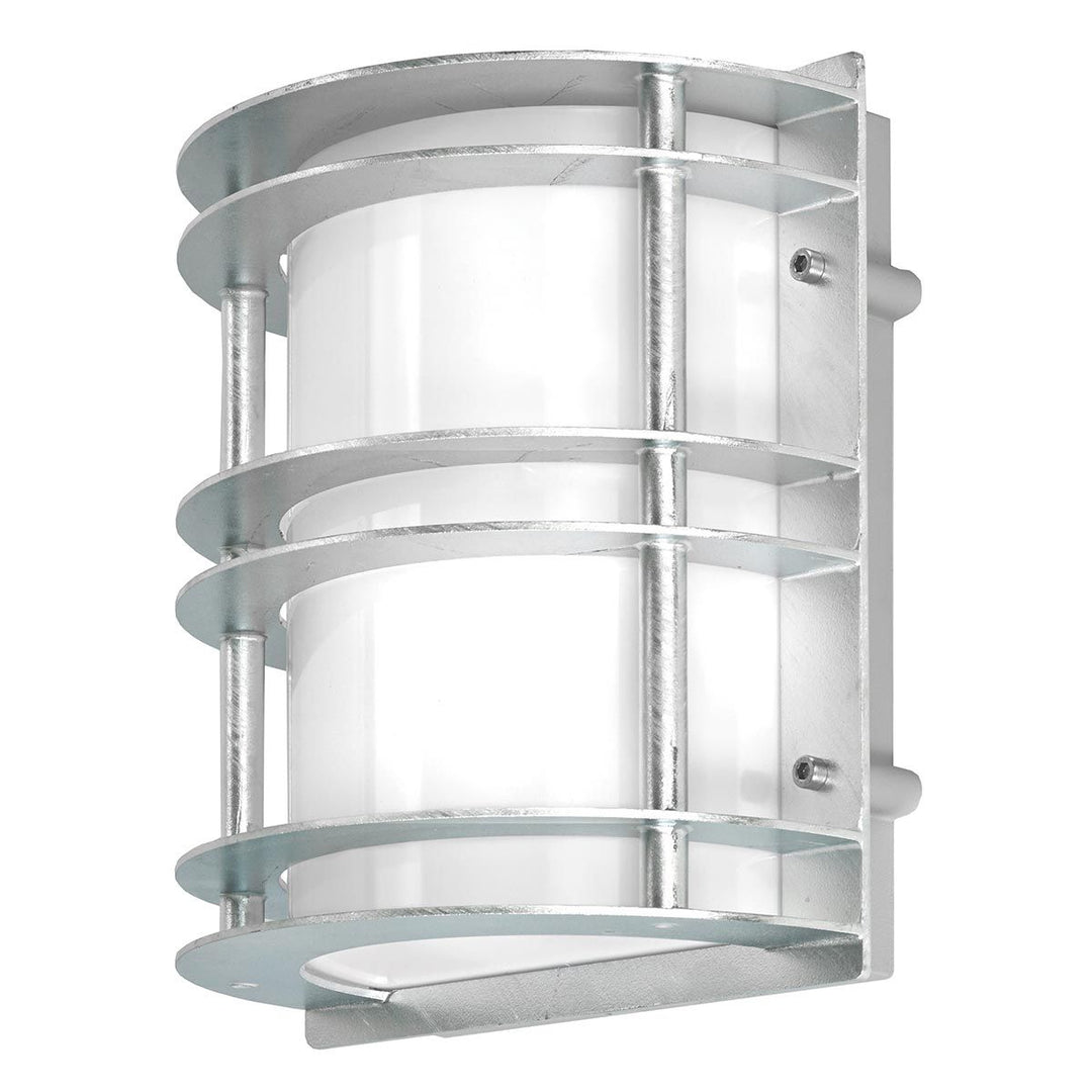 Elstead Lighting Stockholm 1 Light Flush Light - Galvanised With Opal Glass ST-FLU-E27-GAL-O Galvanised