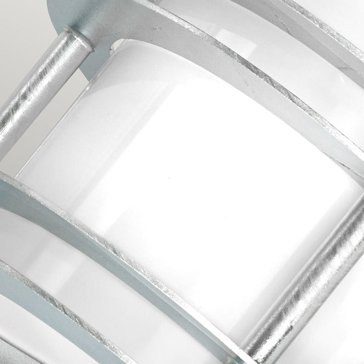 Elstead Lighting Stockholm 1 Light Flush Light - Galvanised With Opal Glass ST-FLU-E27-GAL-O Galvanised