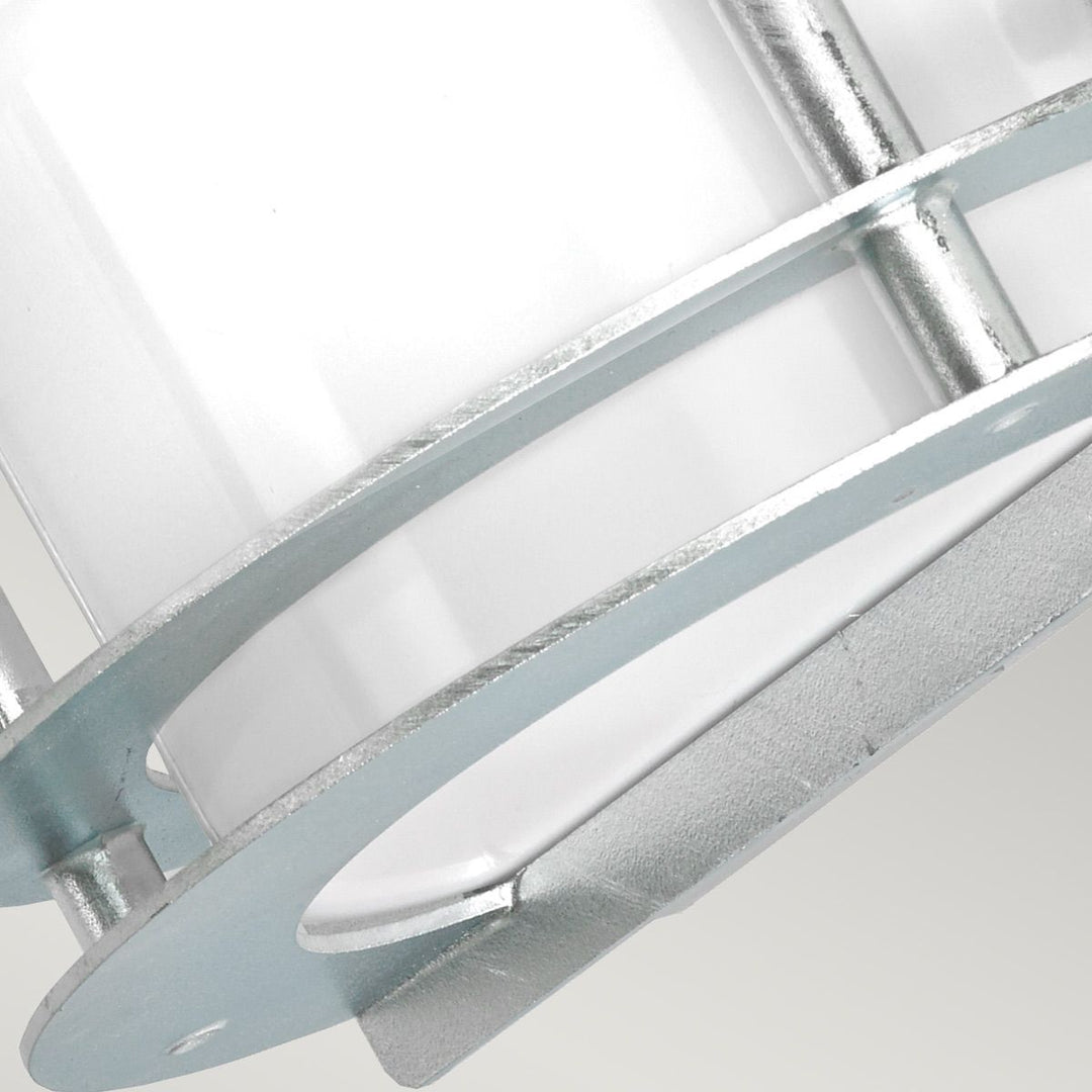 Elstead Lighting Stockholm 1 Light Flush Light - Galvanised With Opal Glass ST-FLU-E27-GAL-O Galvanised