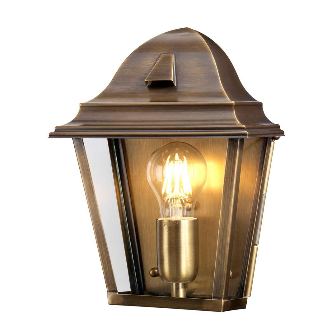 Norlys St James 1 Light Wall Lantern - Brass ST-JAMES-BRASS Aged Brass